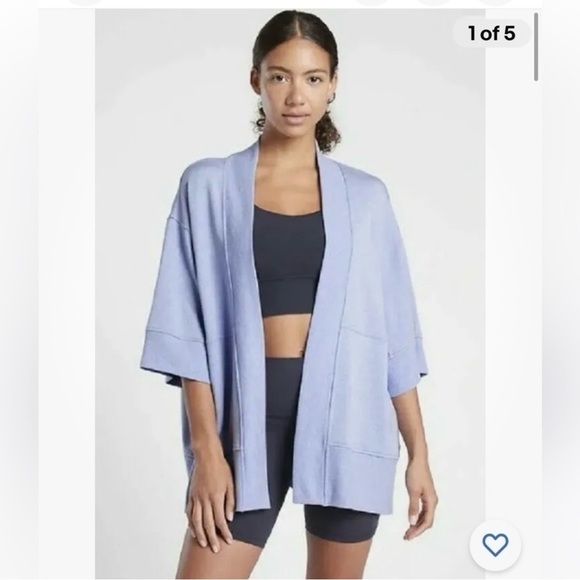 Athleta Sweaters - Athleta Lotus Wrap Cardigan in Blue Heather Size 3X/4X Style 980564
